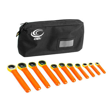 OEL 11-Piece Wrench Box Ratcheting Metric Kit (1000V Insulated)