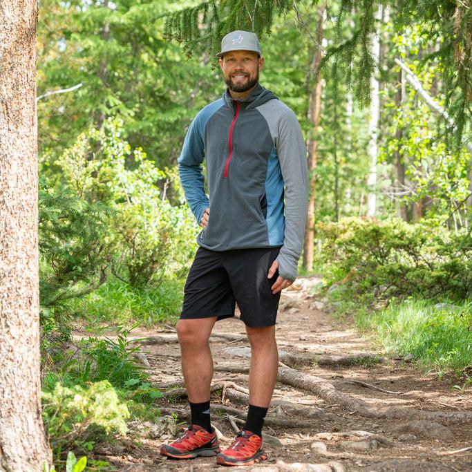SkyGOAT Men's Half-Zip Hooded Pullover 135