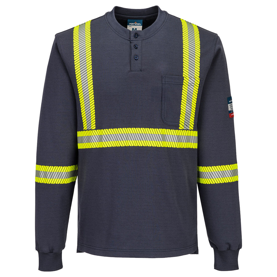 Portwest FR748 Bizflame Knit 2" X Back FR Henley