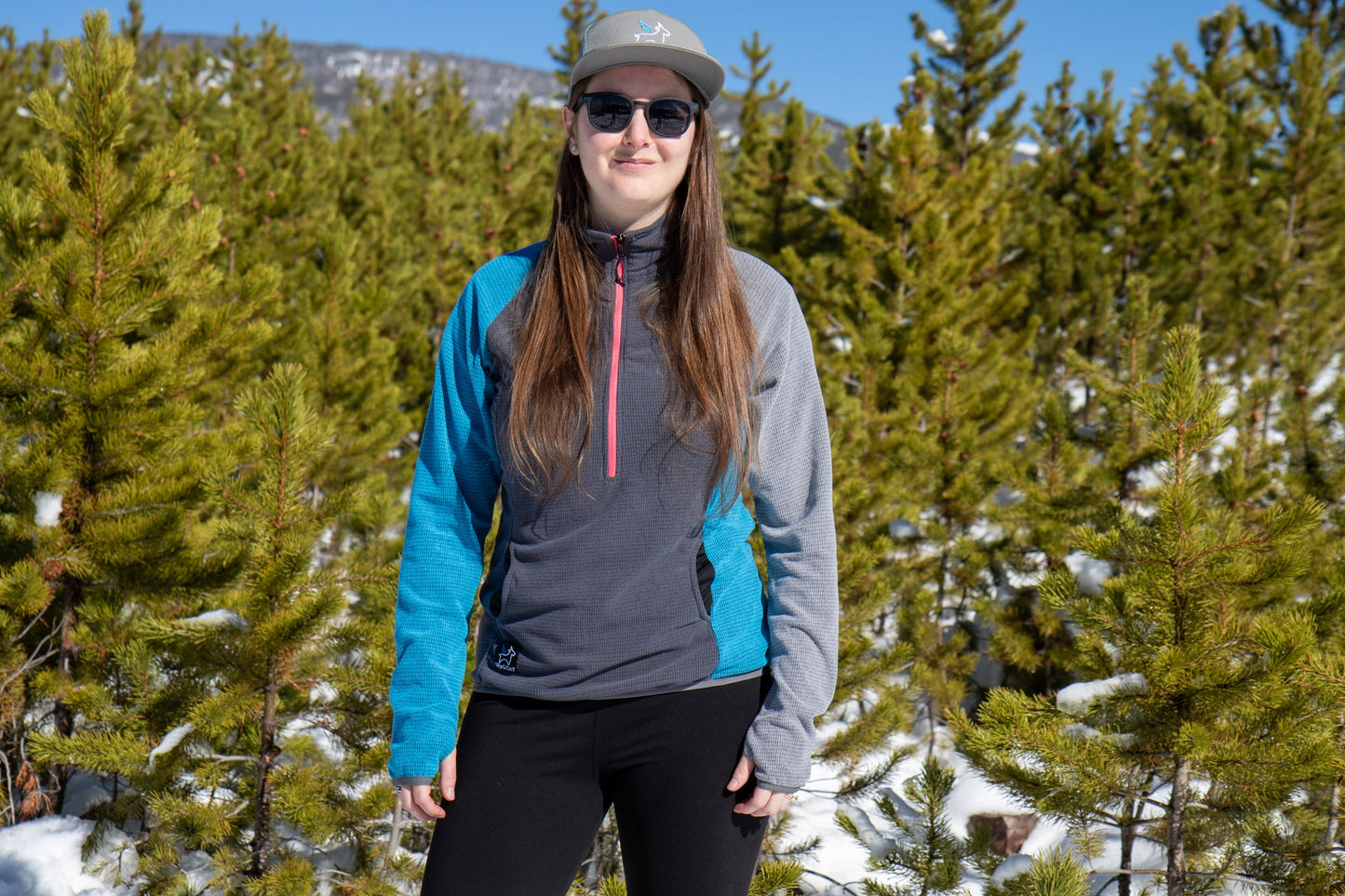 SkyGOAT Women's Half-Zip Hooded Pullover 135