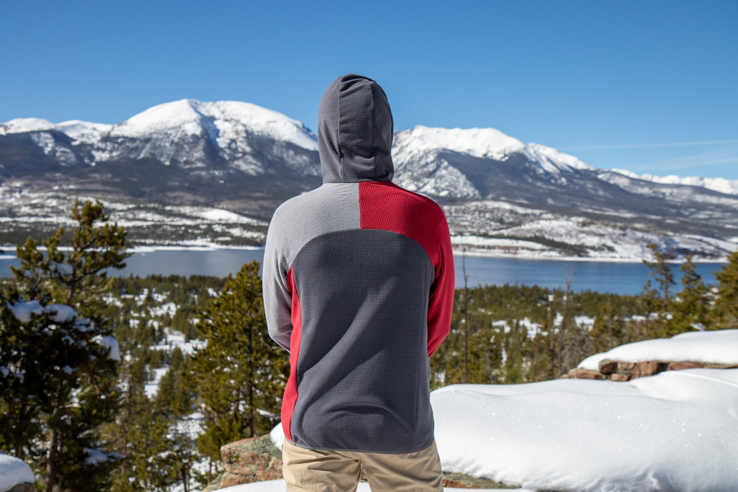 SkyGOAT Men's Half-Zip Hooded Pullover 135