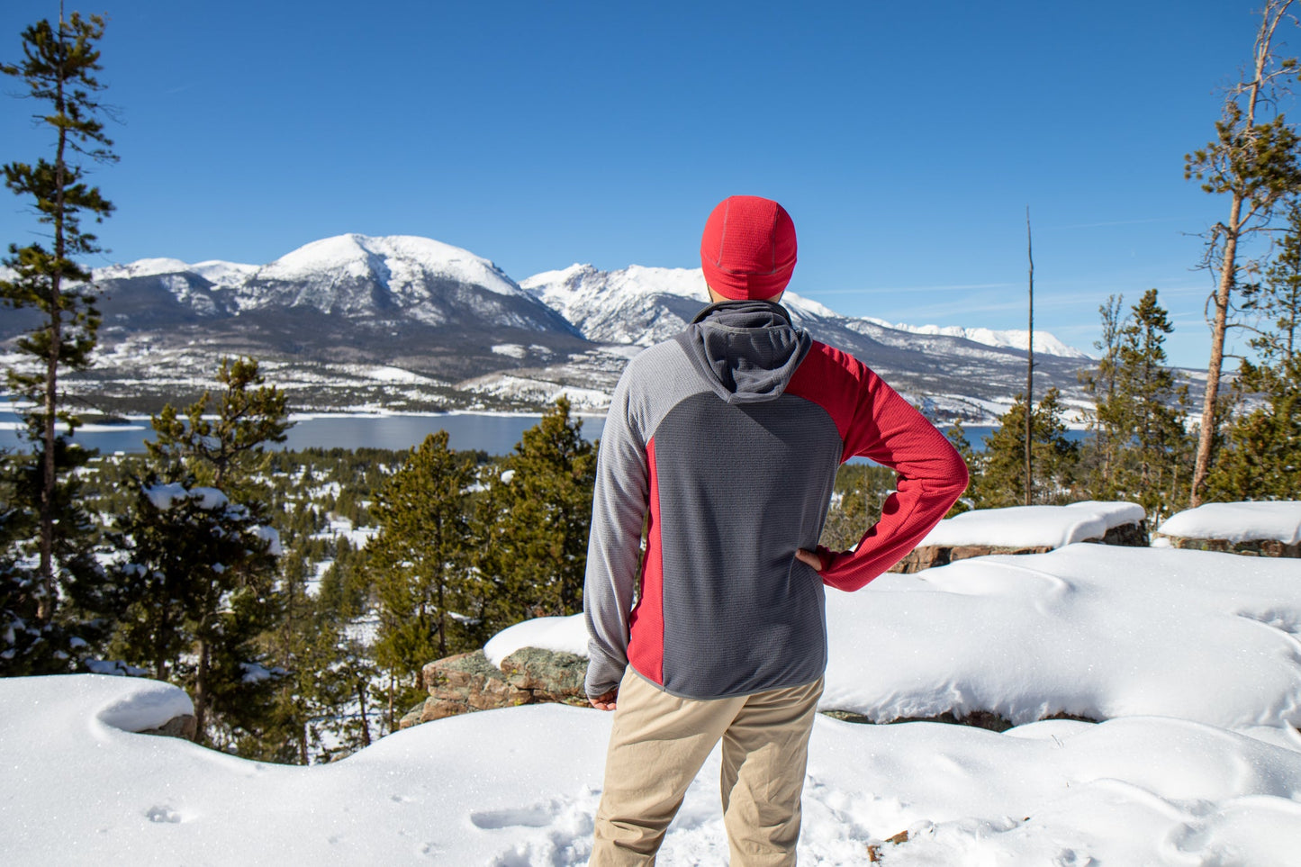 SkyGOAT Men's Half-Zip Hooded Pullover 135