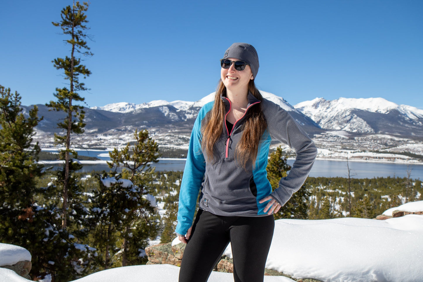 SkyGOAT Women's Half-Zip Hooded Pullover 135