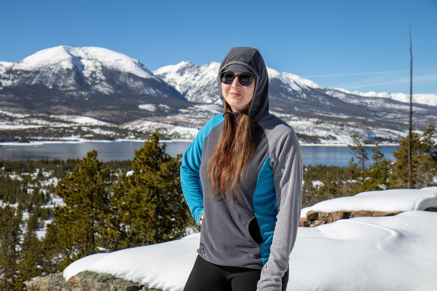 SkyGOAT Women's Half-Zip Hooded Pullover 135