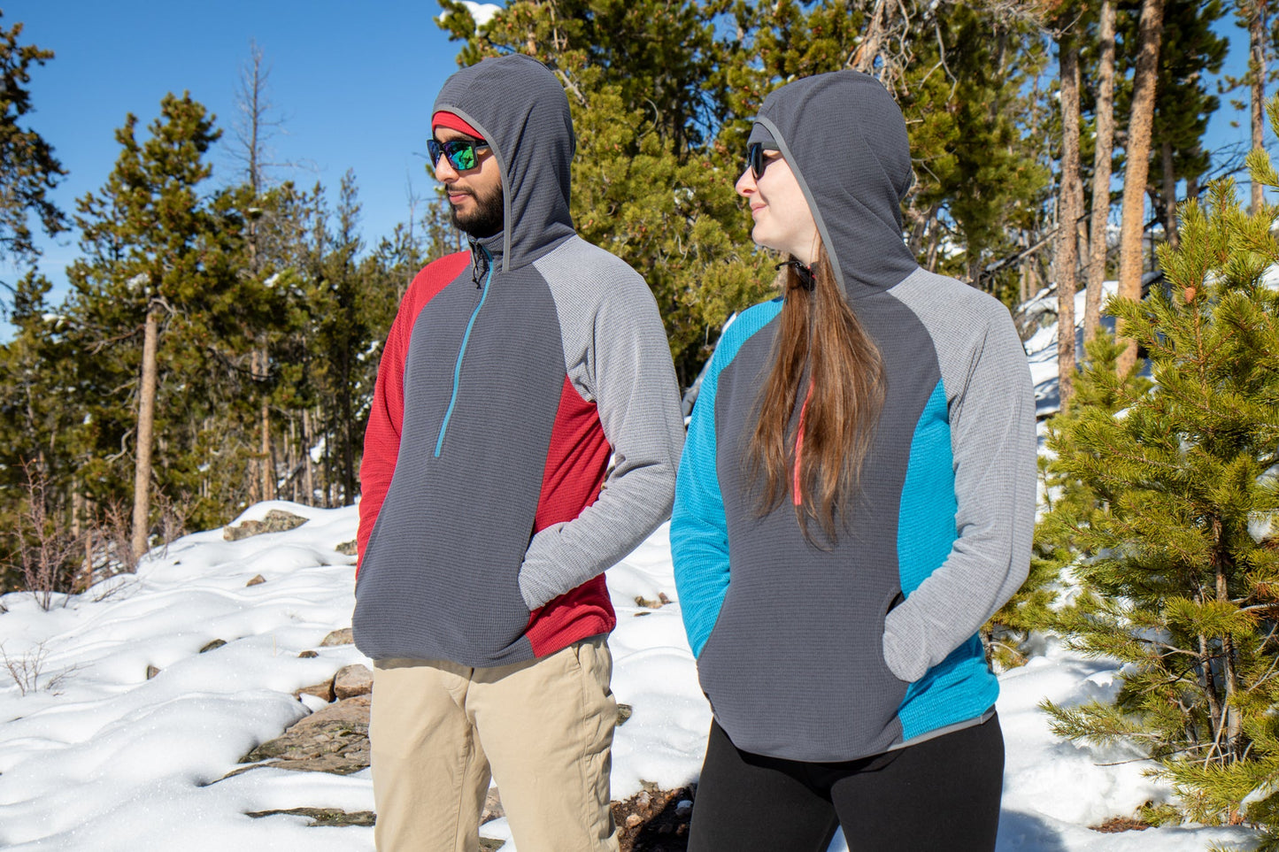SkyGOAT Men's Half-Zip Hooded Pullover 135