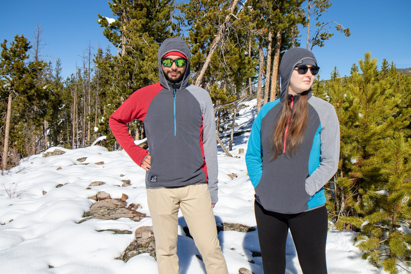 SkyGOAT Women's Half-Zip Hooded Pullover 135