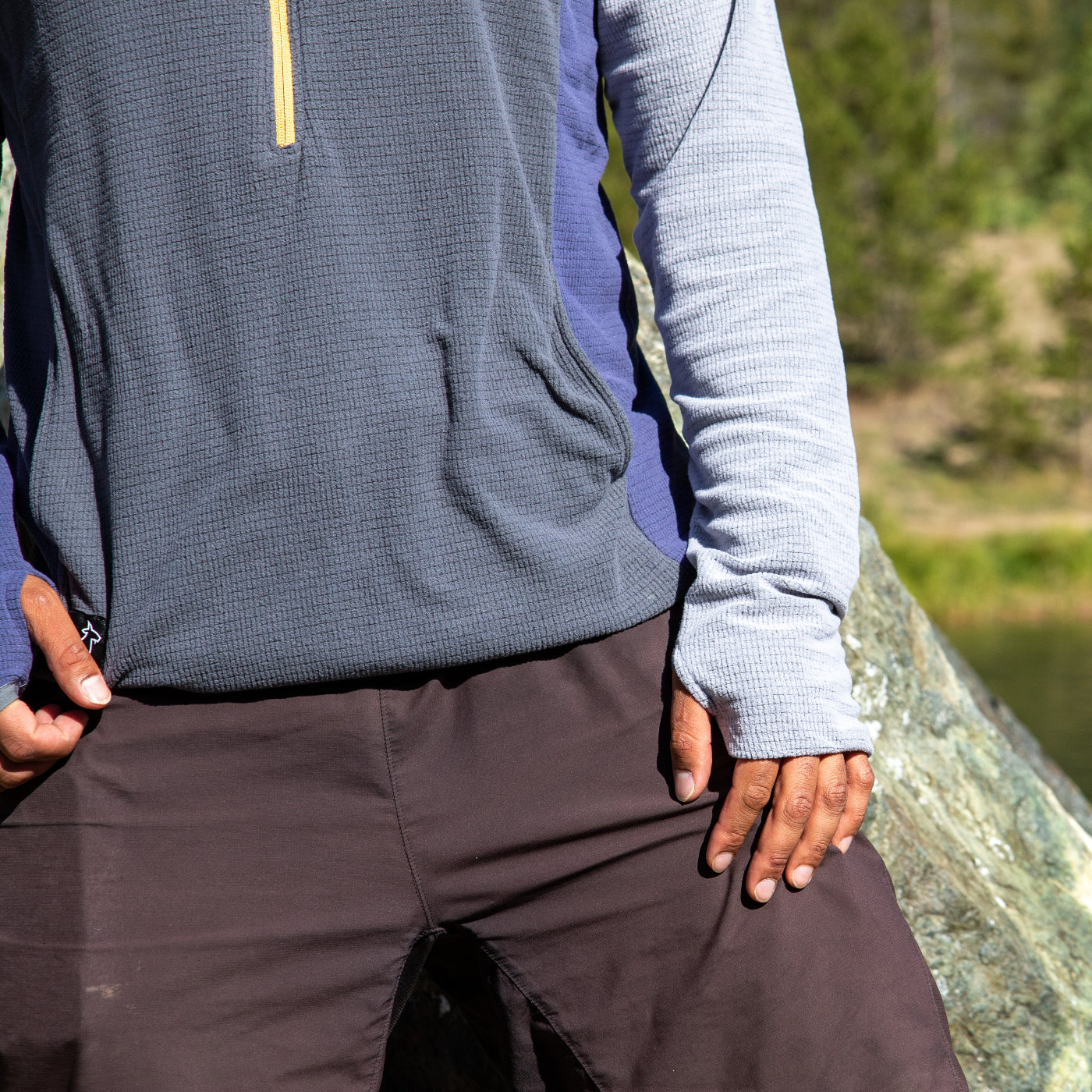 SkyGOAT Men's Half-Zip Hooded Pullover Ultralight 115