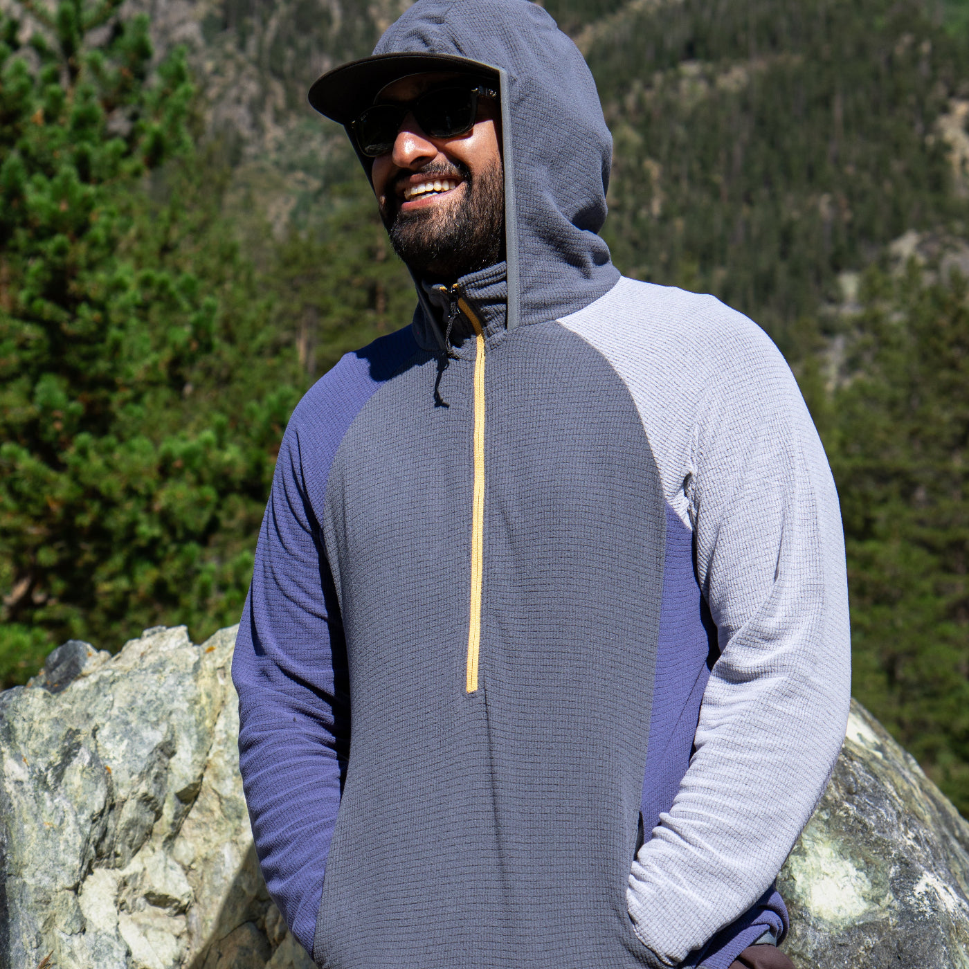 SkyGOAT Men's Half-Zip Hooded Pullover Ultralight 115