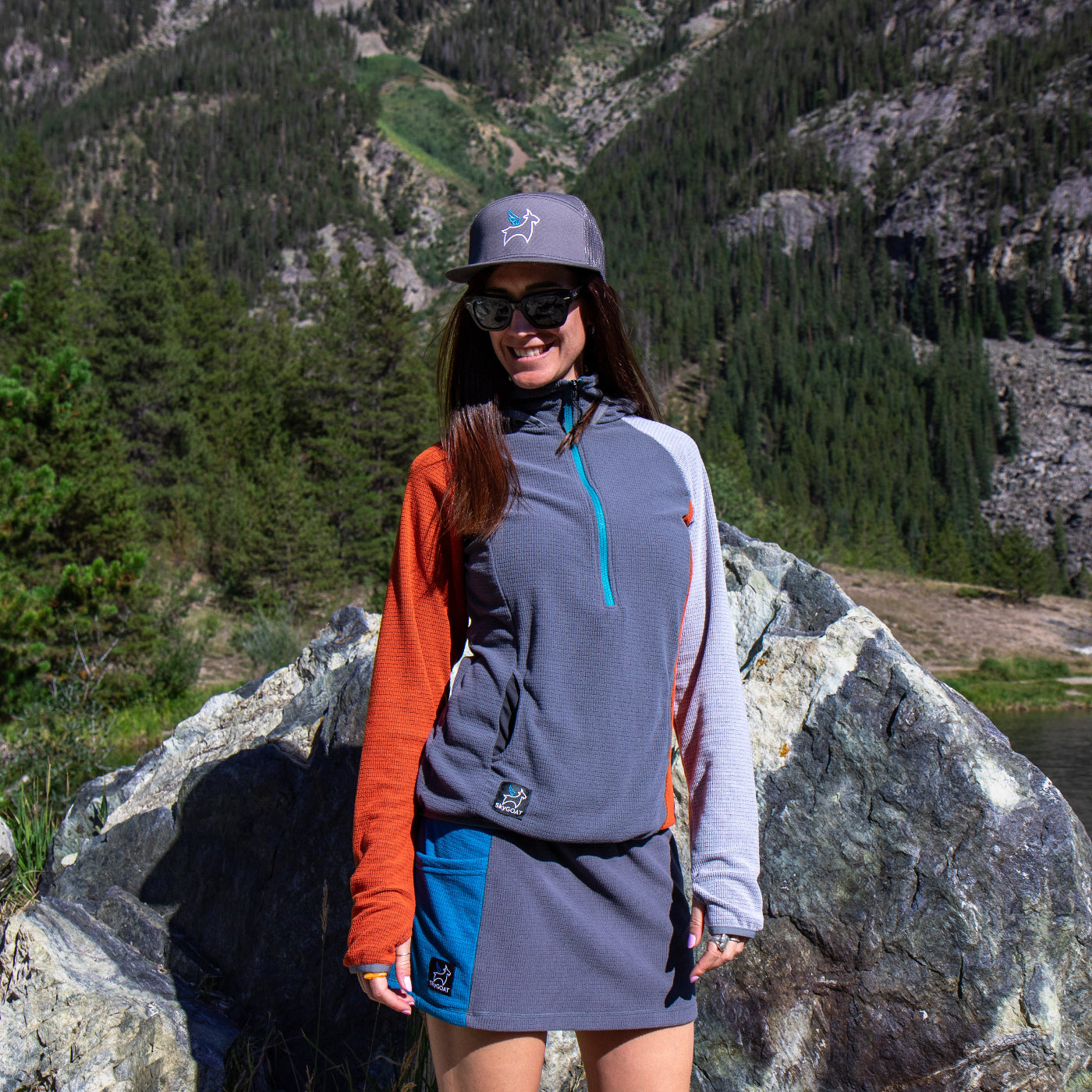 SkyGOAT Women's Half-Zip Hooded Pullover Ultralight 115