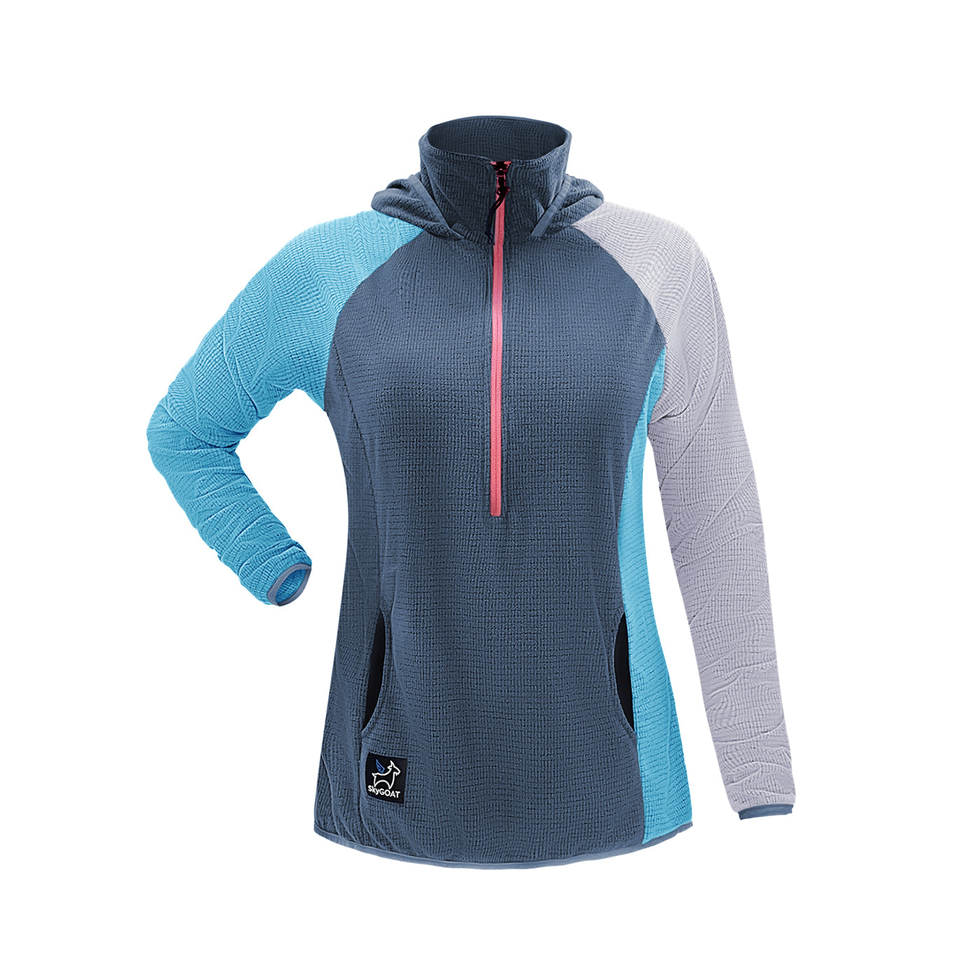 SkyGOAT Women's Half-Zip Hooded Pullover 135