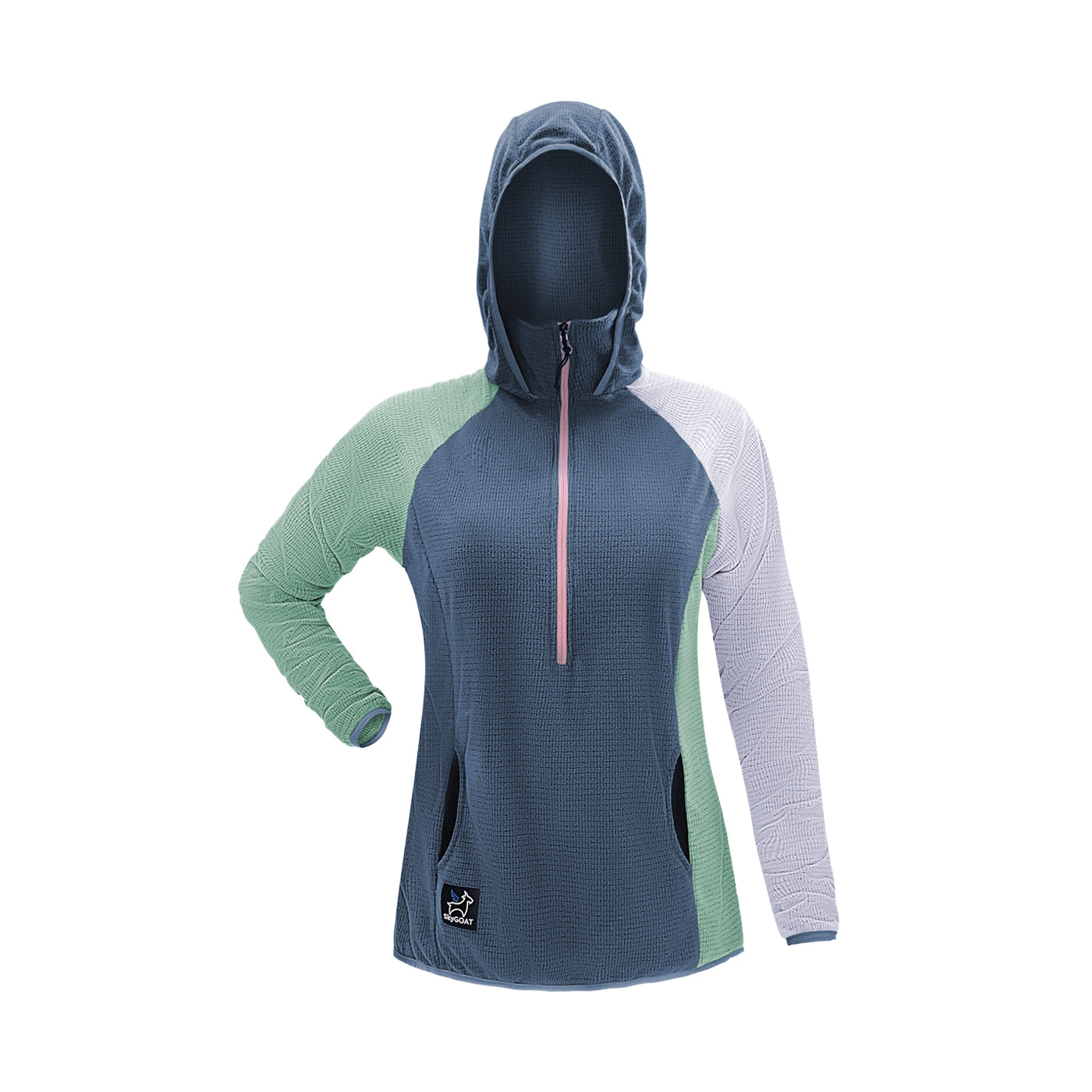 SkyGOAT Women's Half-Zip Hooded Pullover Ultralight 115