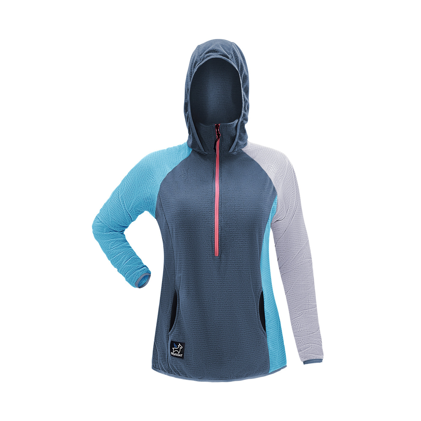 SkyGOAT Women's Half-Zip Hooded Pullover 135