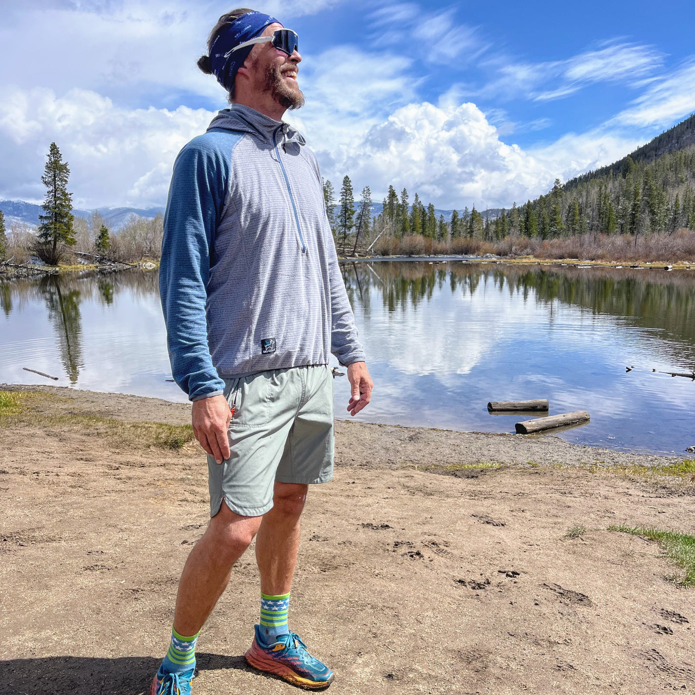 SkyGOAT Men's Half-Zip Hooded Pullover AIR 70
