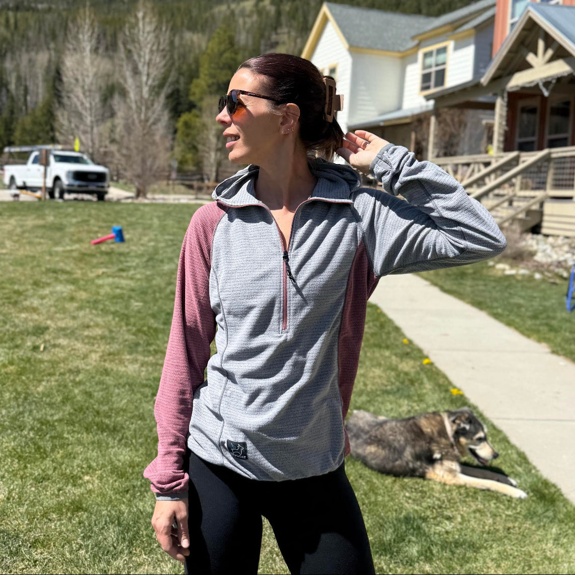 SkyGOAT Women's Half-Zip Hooded Pullover AIR 70
