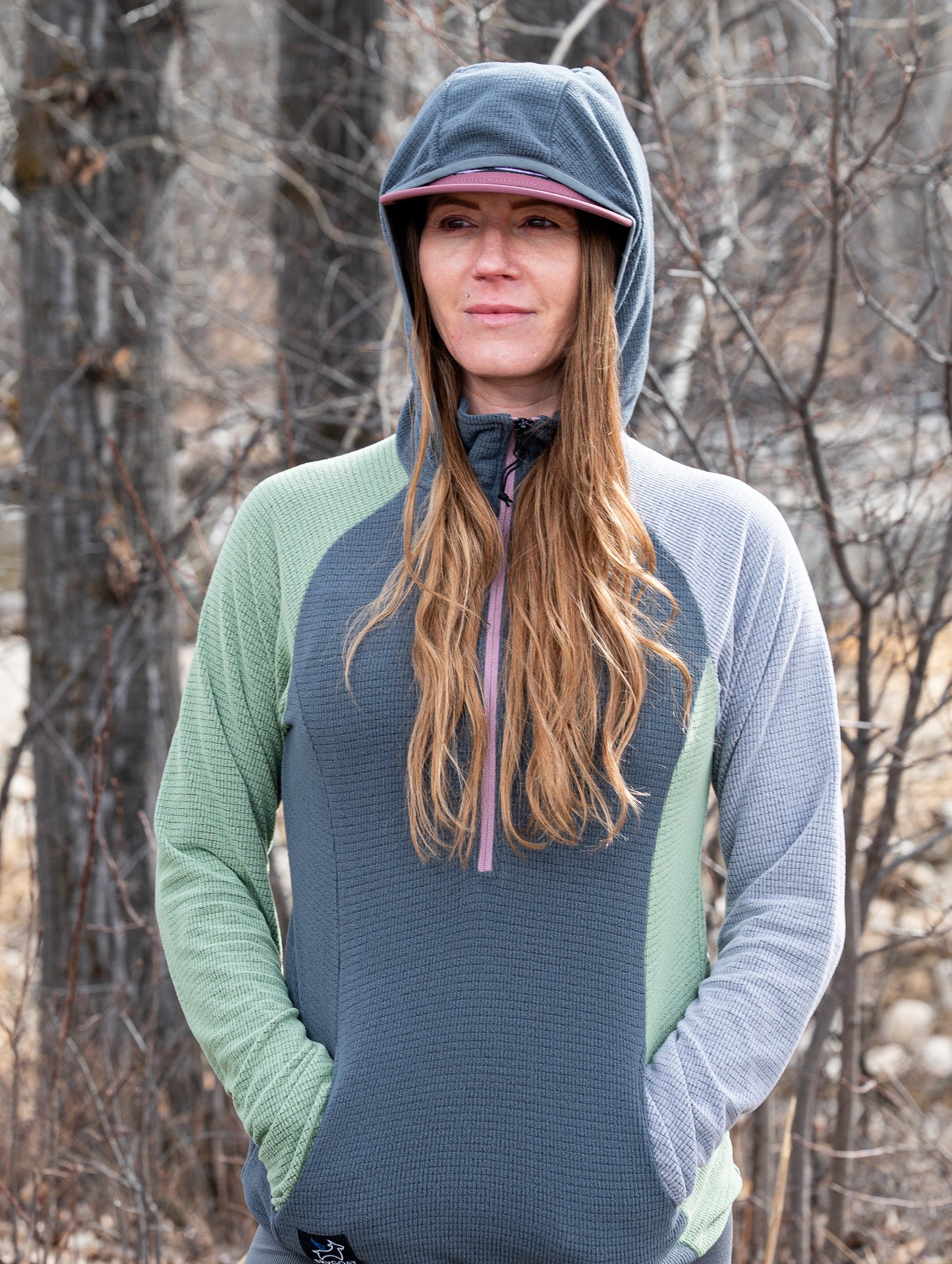 SkyGOAT Women's Half-Zip Hooded Pullover Ultralight 115