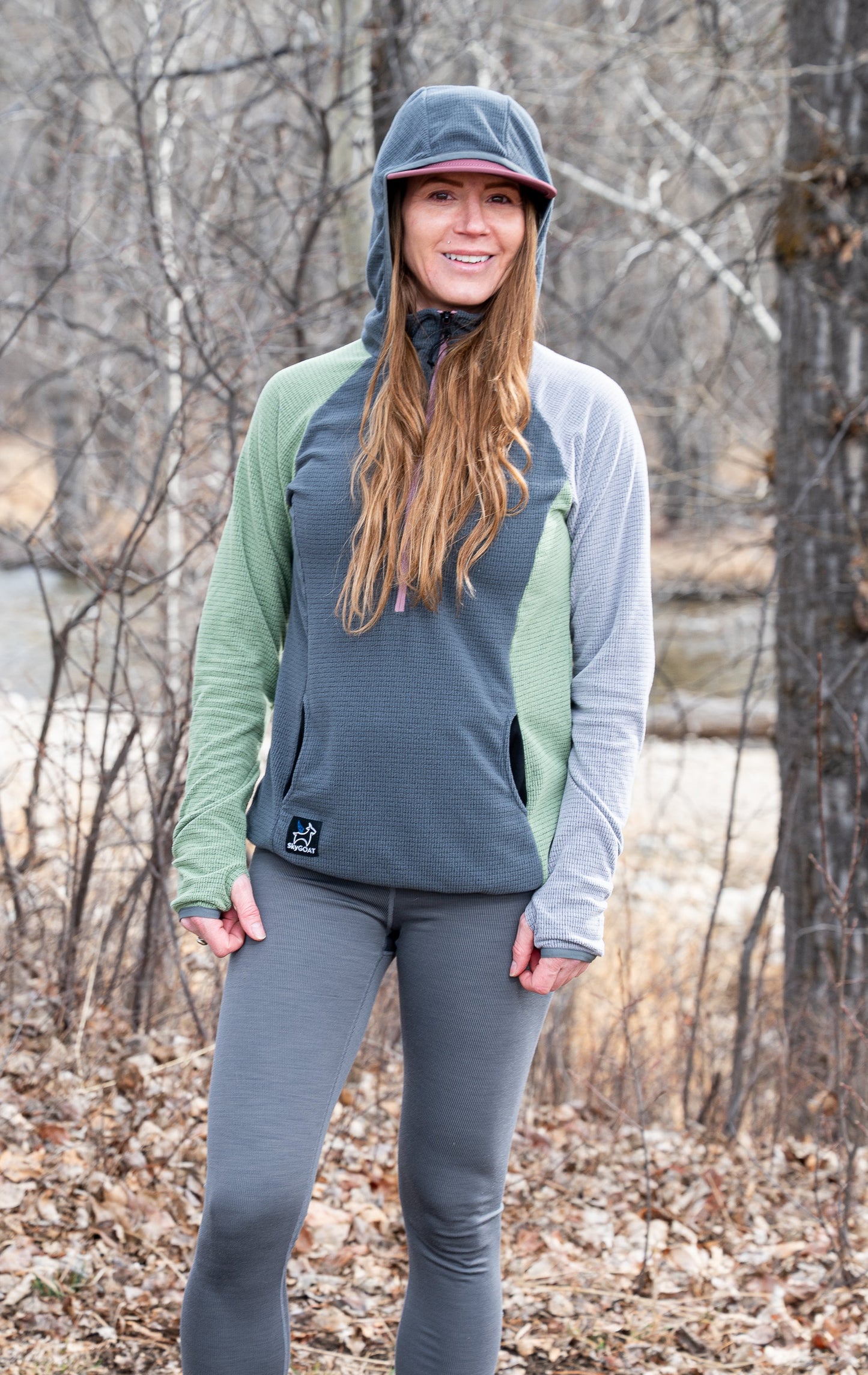 SkyGOAT Women's Half-Zip Hooded Pullover Ultralight 115