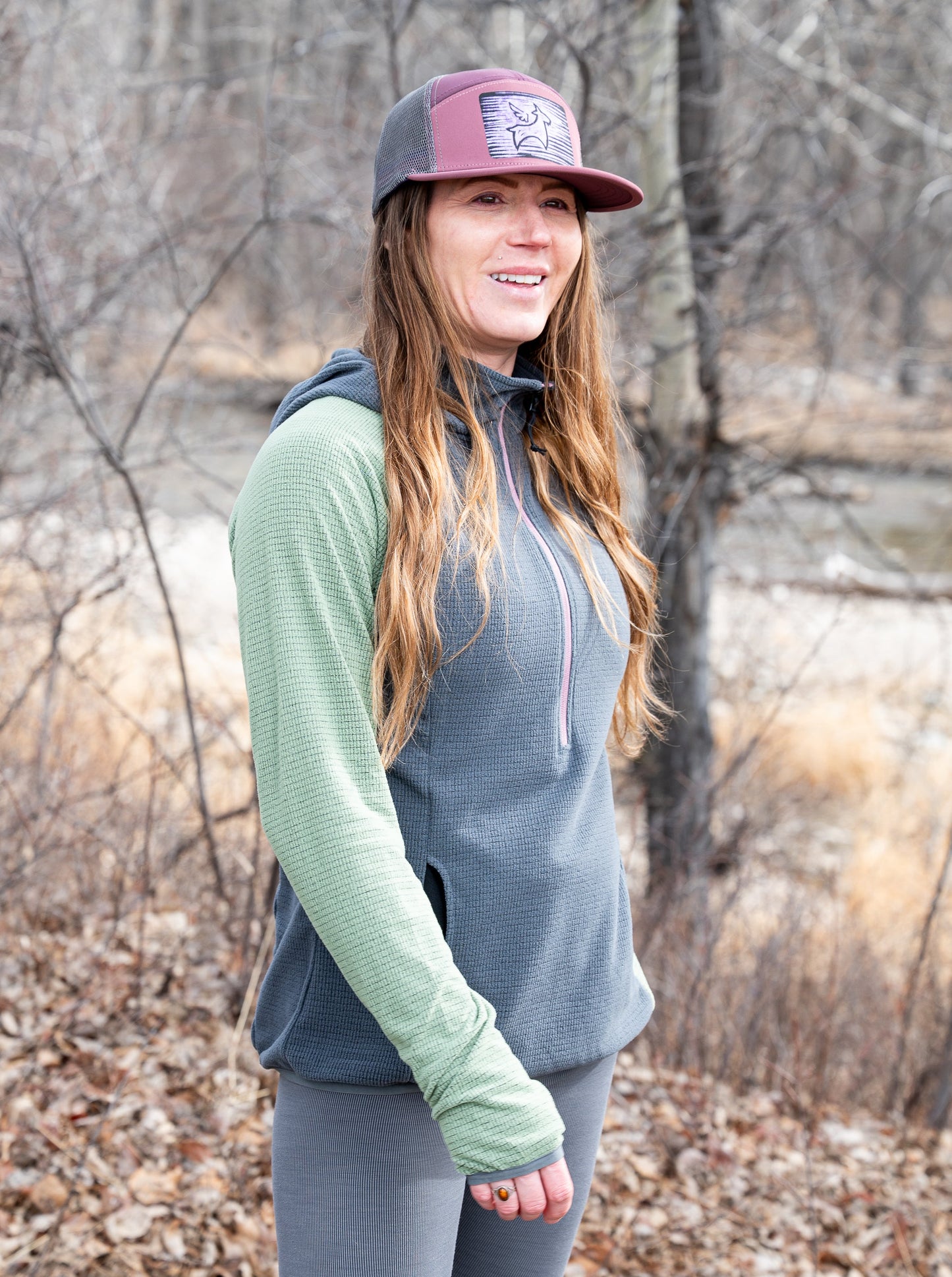 SkyGOAT Women's Half-Zip Hooded Pullover Ultralight 115