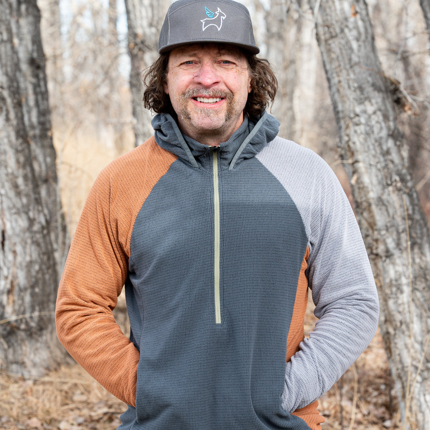 SkyGOAT Men's Half-Zip Hooded Pullover Ultralight 115