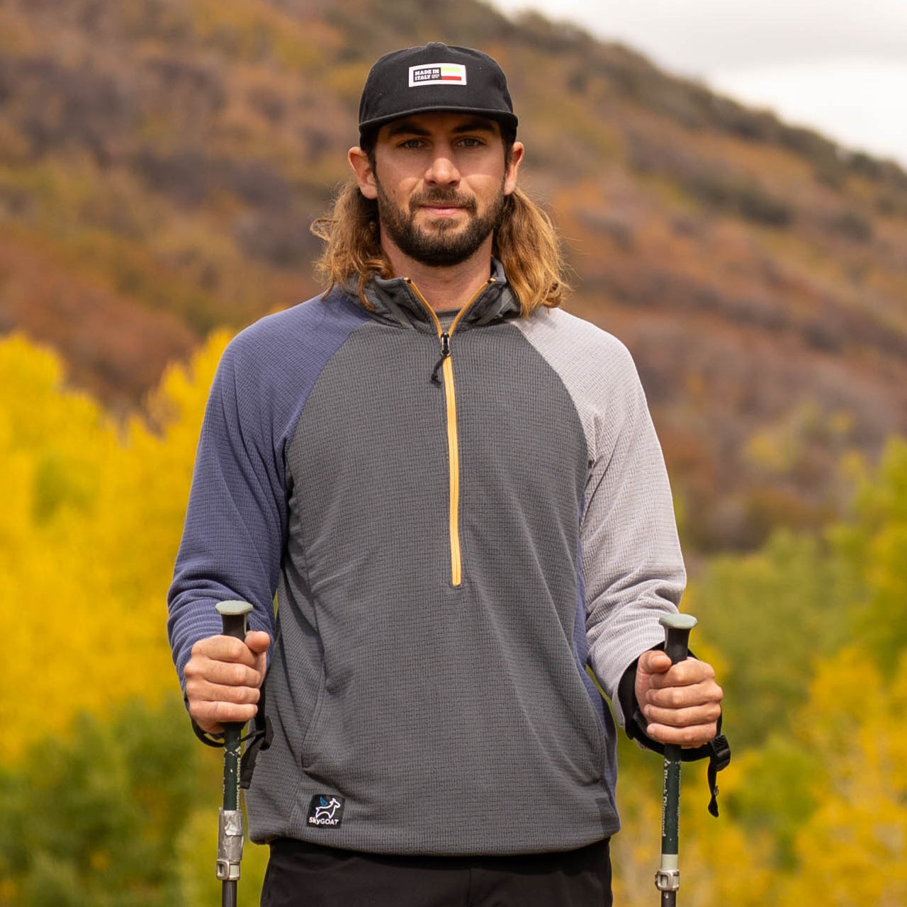 SkyGOAT Men's Half-Zip Hooded Pullover Ultralight 115