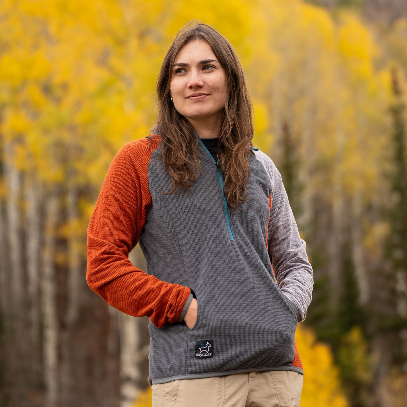 SkyGOAT Women's Half-Zip Hooded Pullover Ultralight 115
