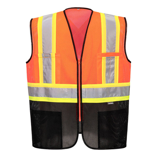 Portwest US395 Frisco Hi-Vis X Back Contrast Mesh Executive Vest