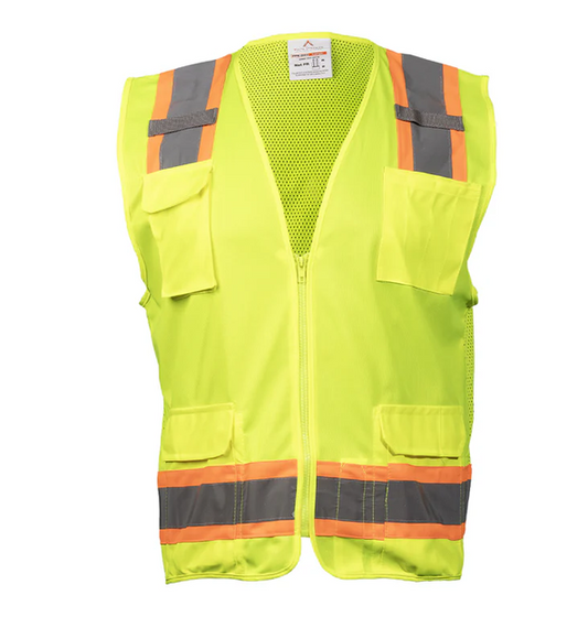 Malta Dynamics Hi-Vis Class 2 Safety Vest, 2 Pack